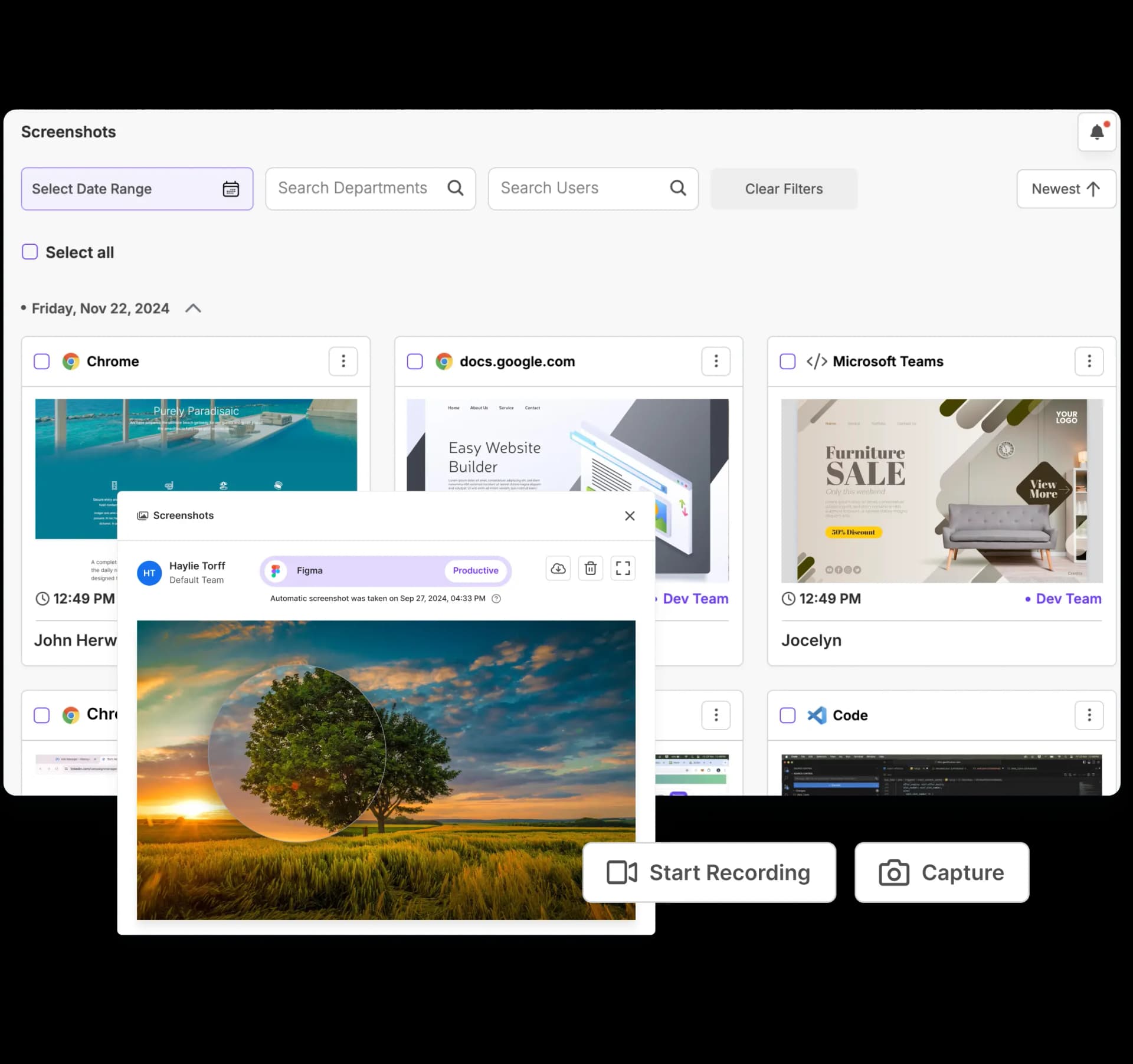 Time Tracker With Screenshots